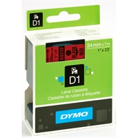 Dymo D1 Labeltape - 24mm. x 7m - mange farver (min. 5 rl. pr. leverance)